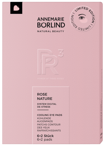 Annemarie Börlind Očné vankúšiky, vegánske obklady ROSE NATURE s chladivým a revitalizačným efektom, 6x2 ks